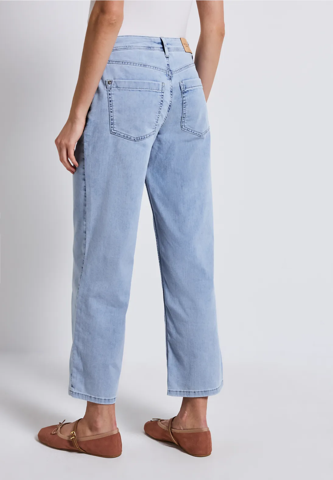 Street One Wide Leg Jeans - Ultra Bleach Wash