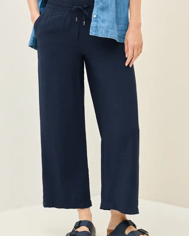Cecil Twill Broek met Structuur Neele - Urban Navy Blue