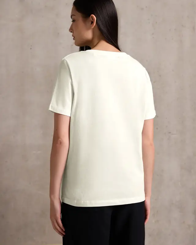 Street One Studio Basic Shirt mit Print - Off White