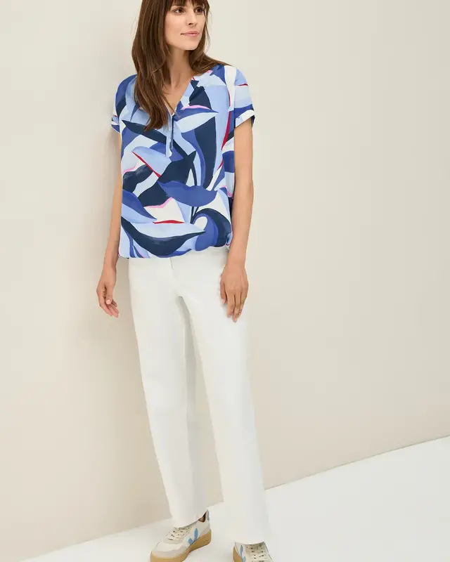 Cecil Print Bluse - Urban Navy Blue