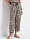 Street One Wide Leg Print Broek Emee - Nomad Brown