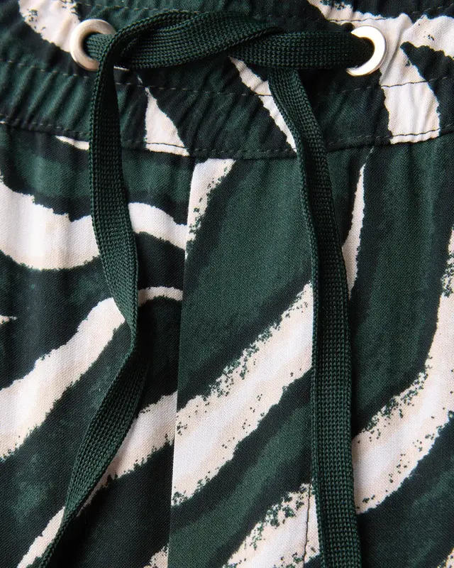 Street One Wide Leg Print Broek Emee - Pine Grove Green