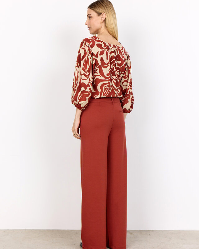 Soyaconcept Blouse Senta 1 - Mineral Red Combi