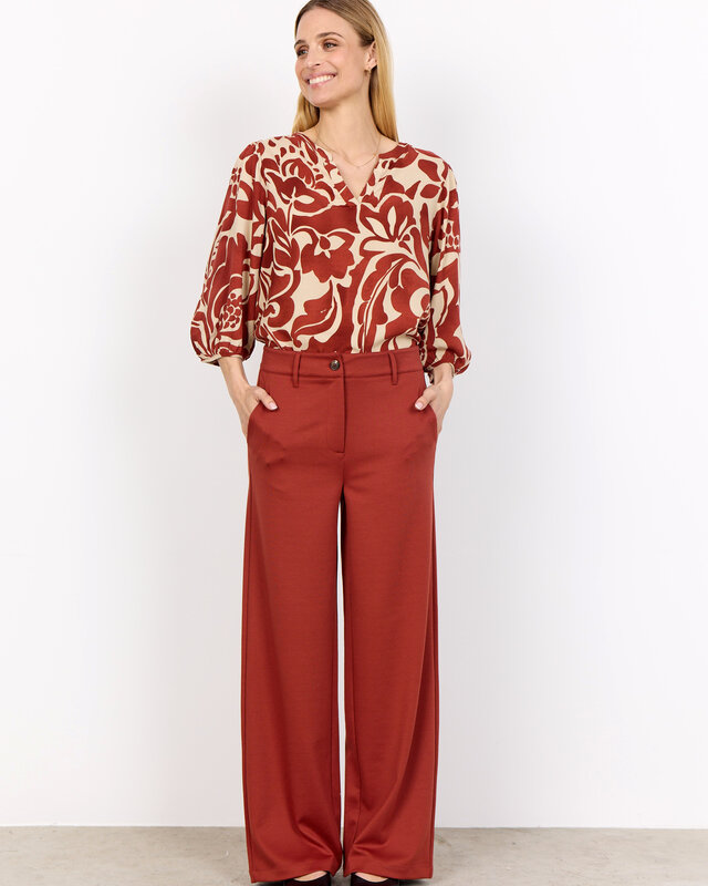 Soyaconcept Bluse Senta 1 - Mineral Red Combi