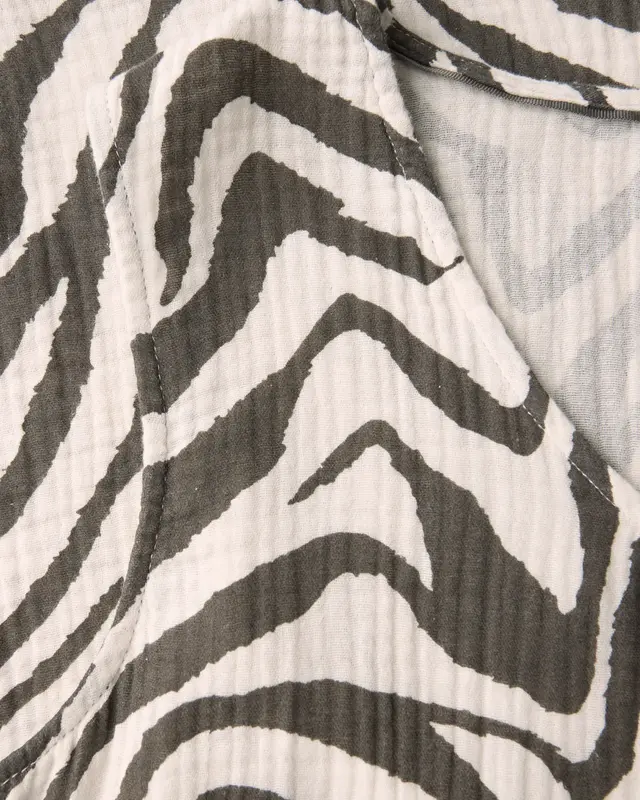 Street One Gemustertes Blusentop - Nomad Brown