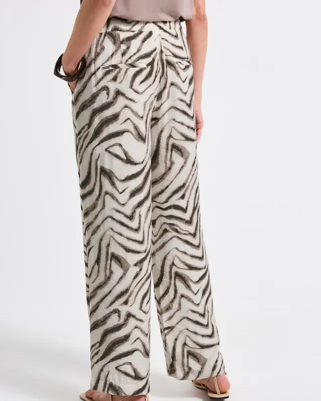 Street One Wide Legs Crêpe Pants - Tumbled Beige