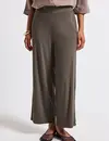 Street One Jersey Wide Leg Hose Emee - Nomad Brown