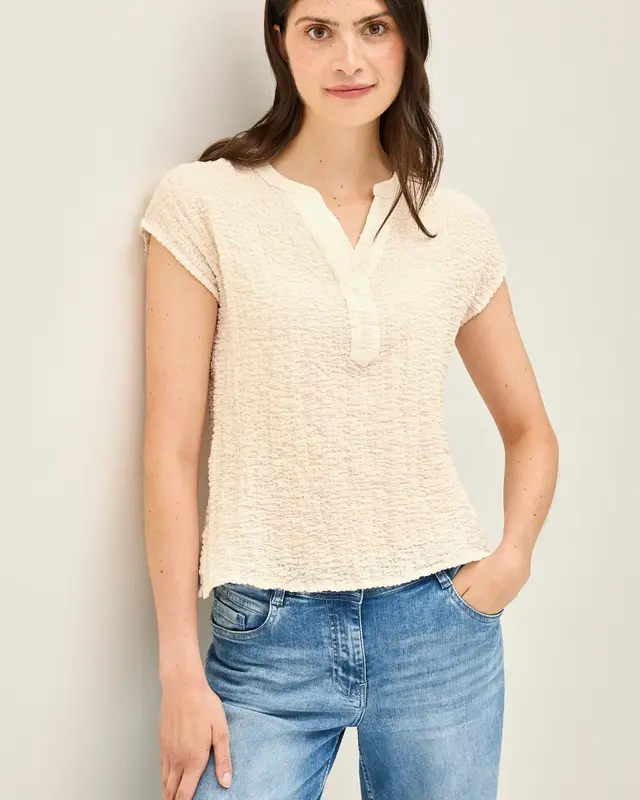 Cecil Structured Blouse - Light Beige