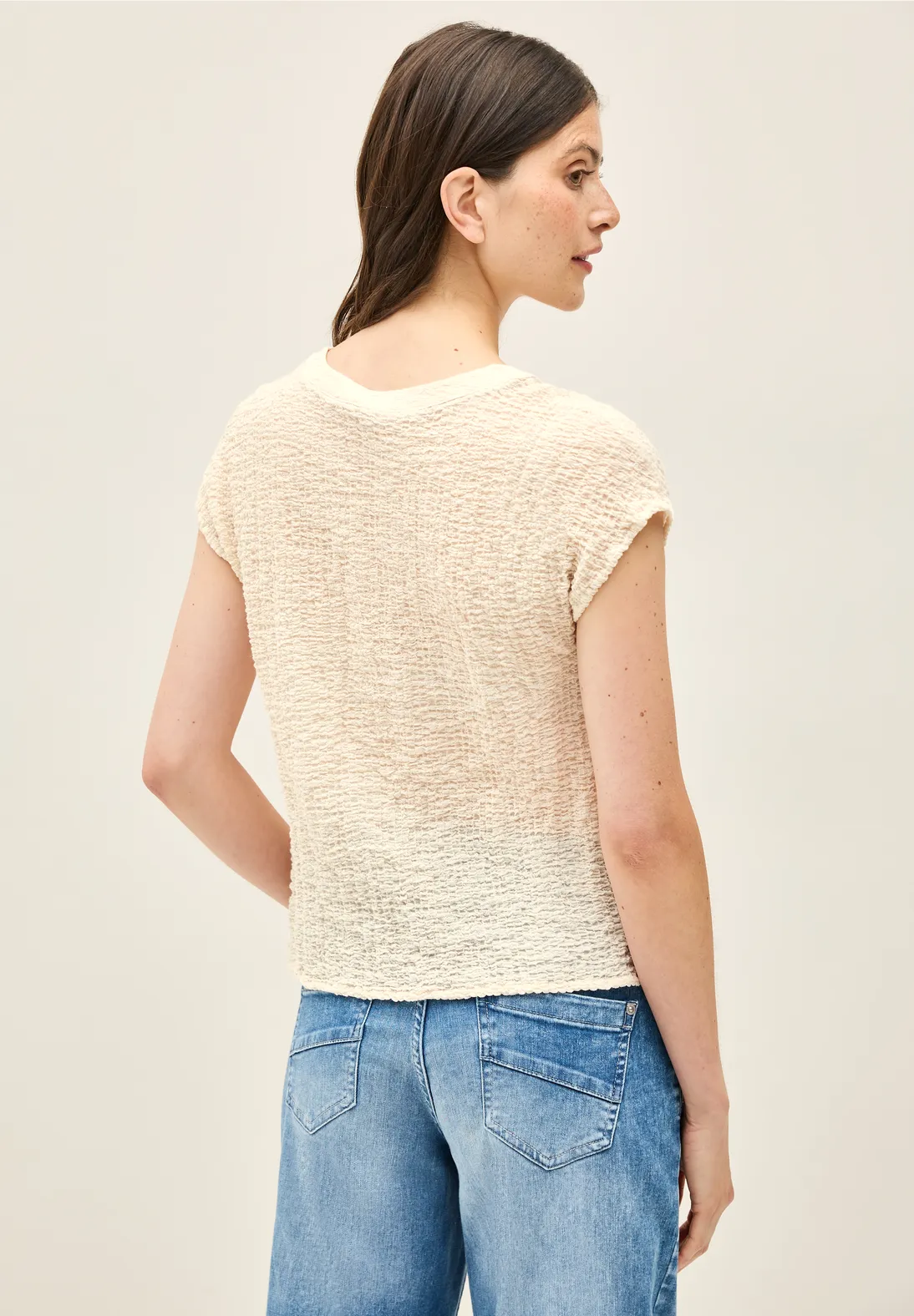 Cecil Strukturbluse - Light Beige