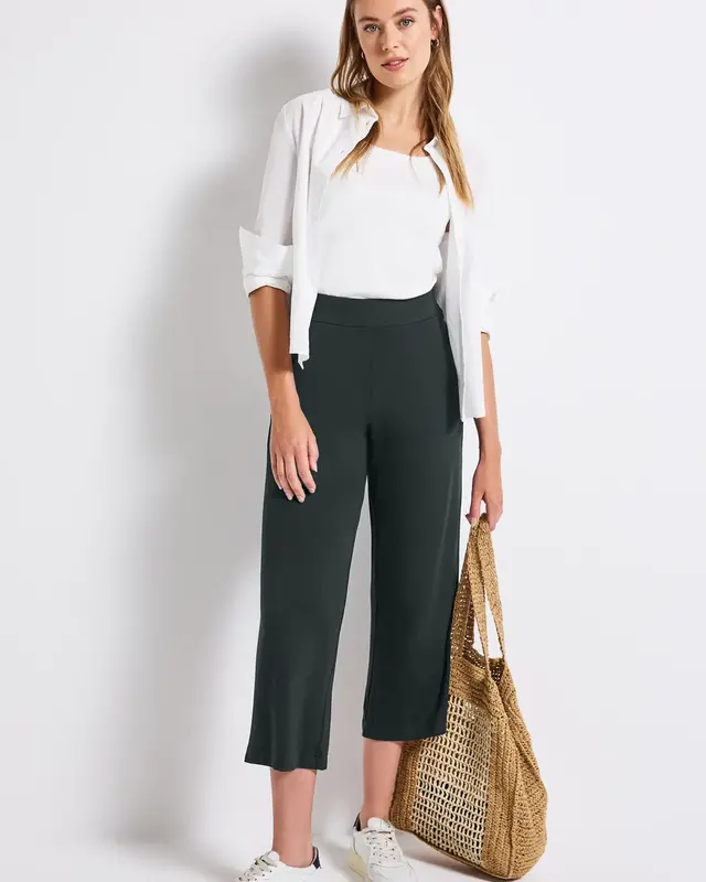 Street One JerseyWide Leg Pants Emee - Pine Grove Green