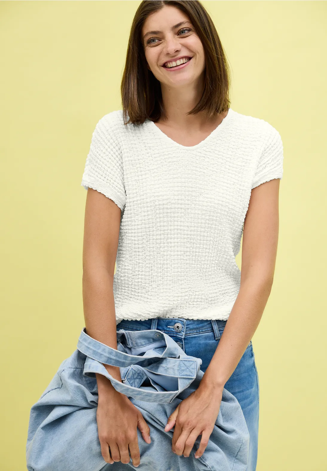 Cecil Strukturshirt - Vanilla White