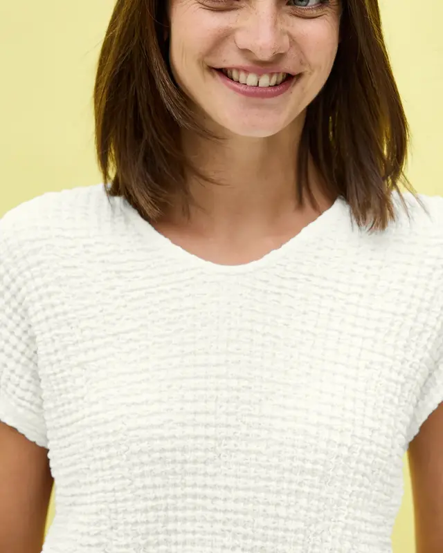 Cecil Strukturshirt - Vanilla White