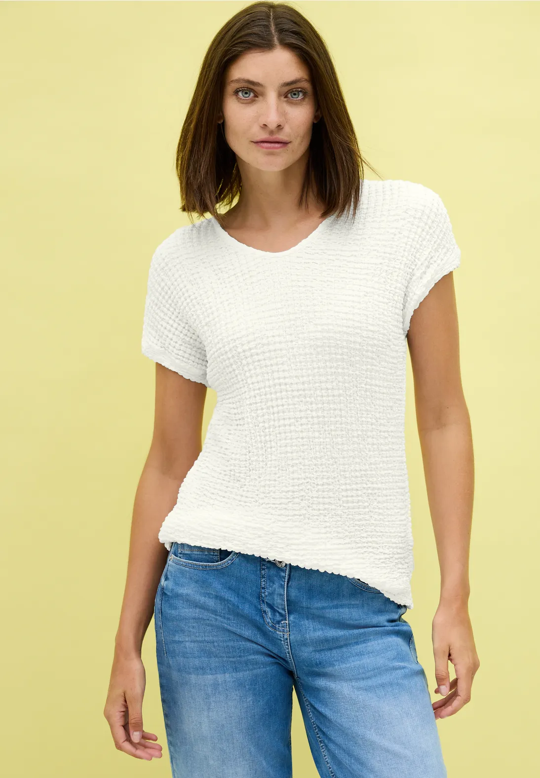 Cecil Strukturshirt - Vanilla White