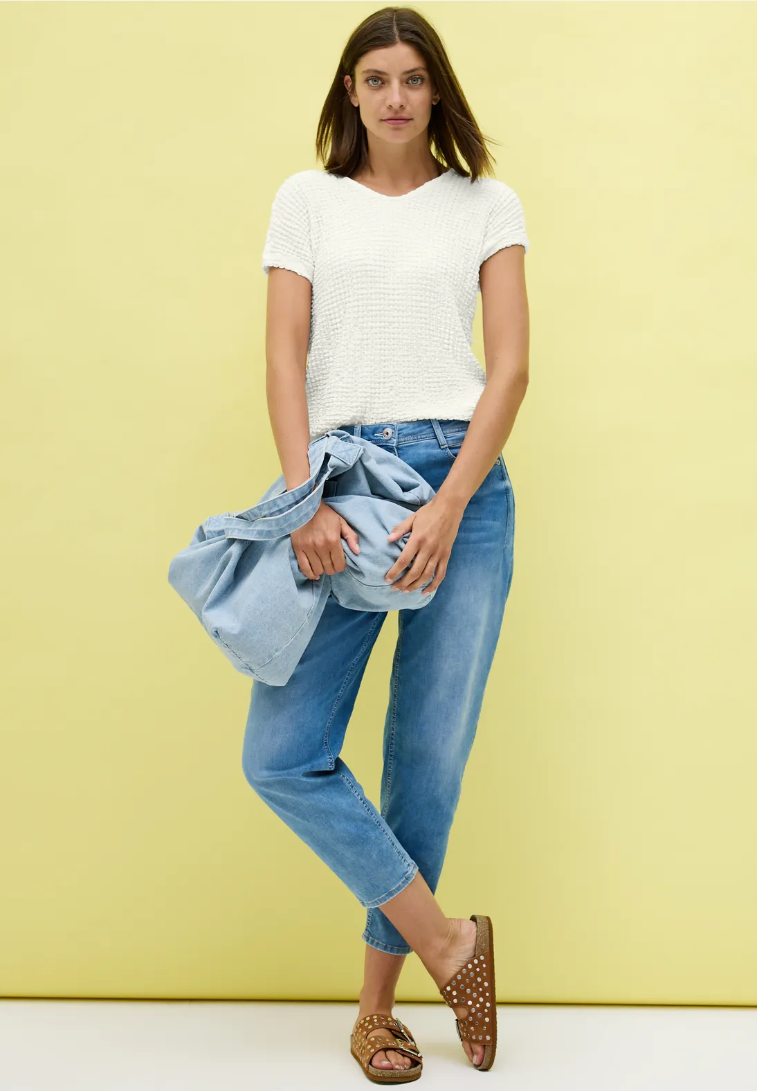 Cecil Strukturshirt - Vanilla White