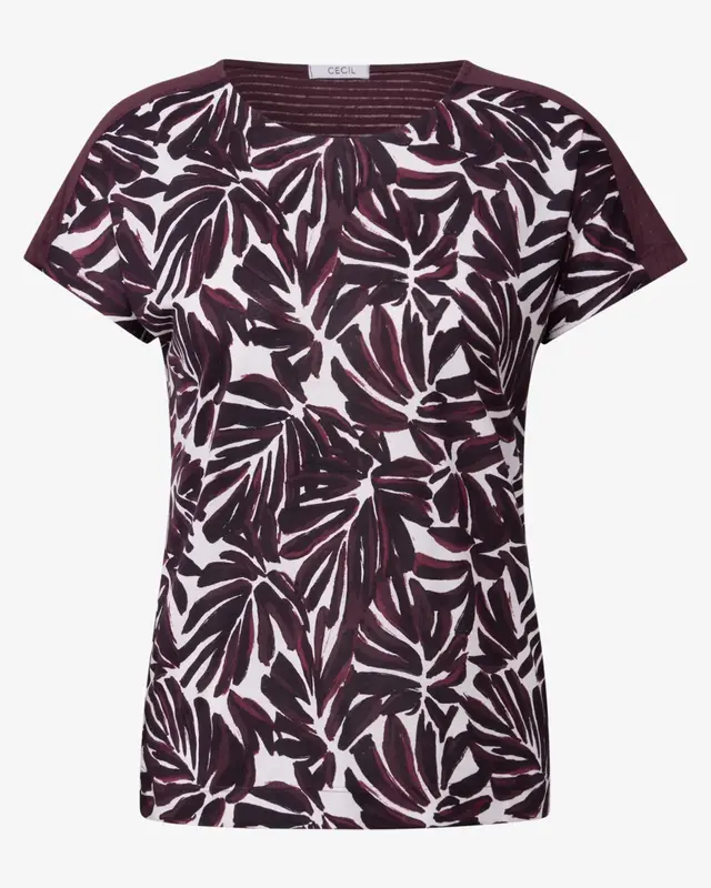 Cecil Shirt mit Print - Mulberry Red
