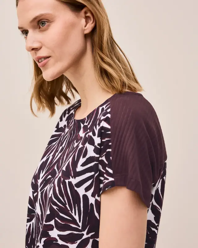 Cecil Shirt met Print - Mulberry Red