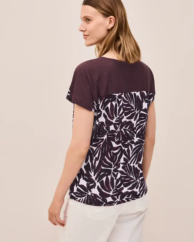 Cecil Shirt met Print - Mulberry Red