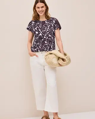 Cecil Shirt with Print - Mulberry Red