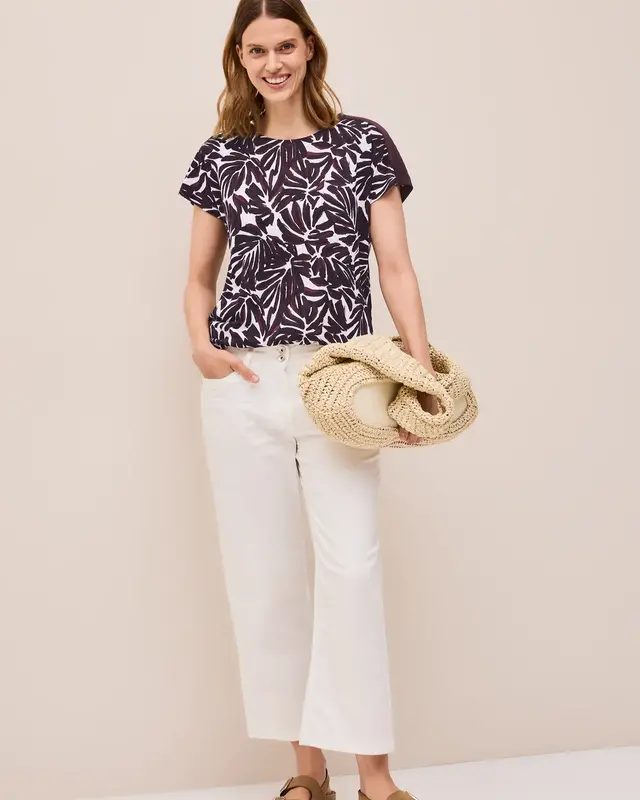 Cecil Shirt met Print - Mulberry Red