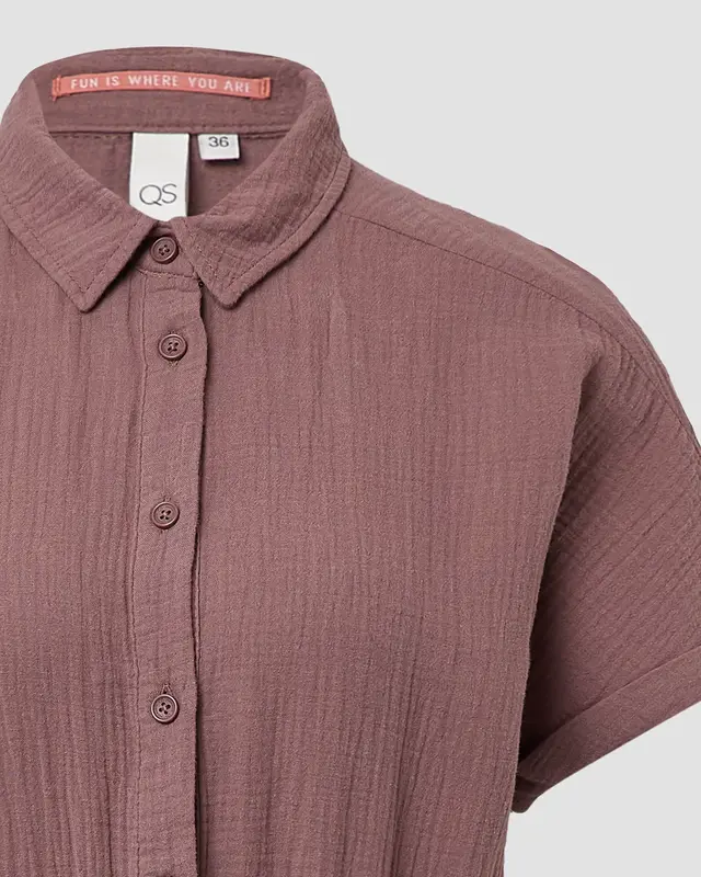 QS by S. Oliver Musselin-Overall mit Elastikbund - Pink