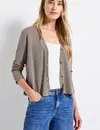 Street One Silk-Look Jacket - Dark Tumbled Beige