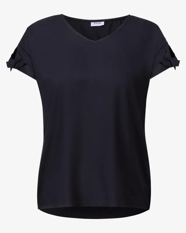 Cecil Blusenshirt in Unifarbe - Urban Dark Blue