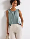 Street One Blousetop with Pleats - Arona Blue