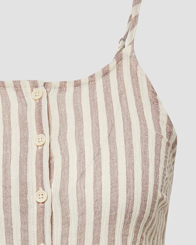 QS by S. Oliver Sleeveless Cotton Blouse - Pink