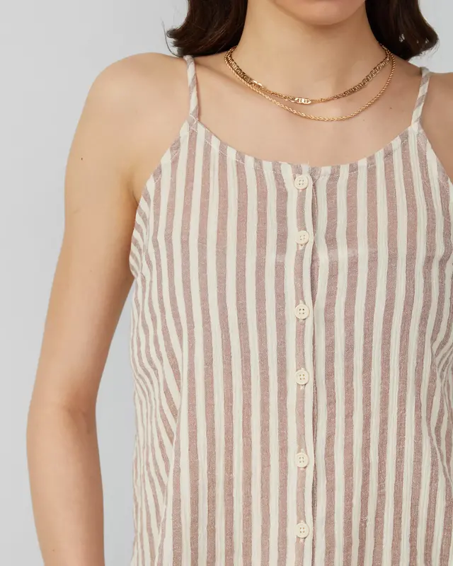 QS by S. Oliver Sleeveless Cotton Blouse - Pink