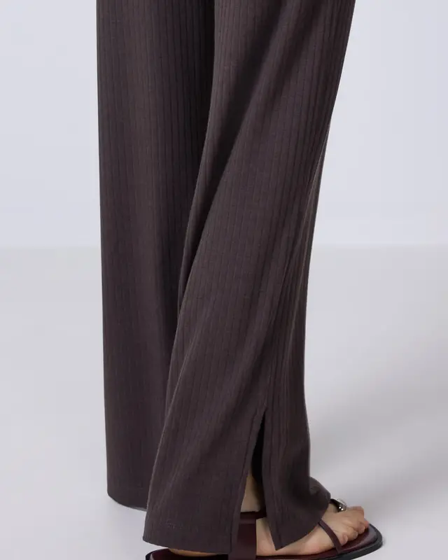 Street One Studio Jersey Broek met Split - Fudge Red