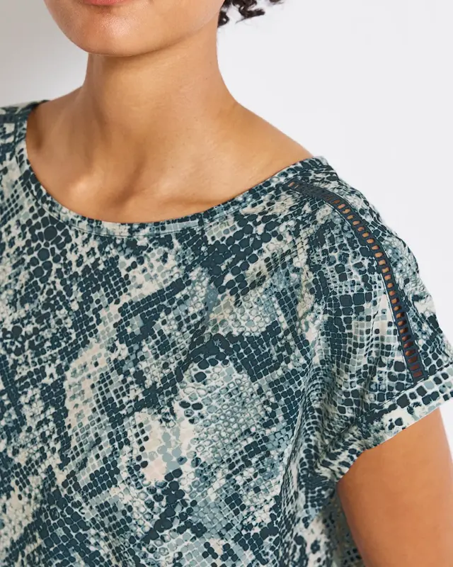 Street One Blouse with Tapedetails - Arona Blue