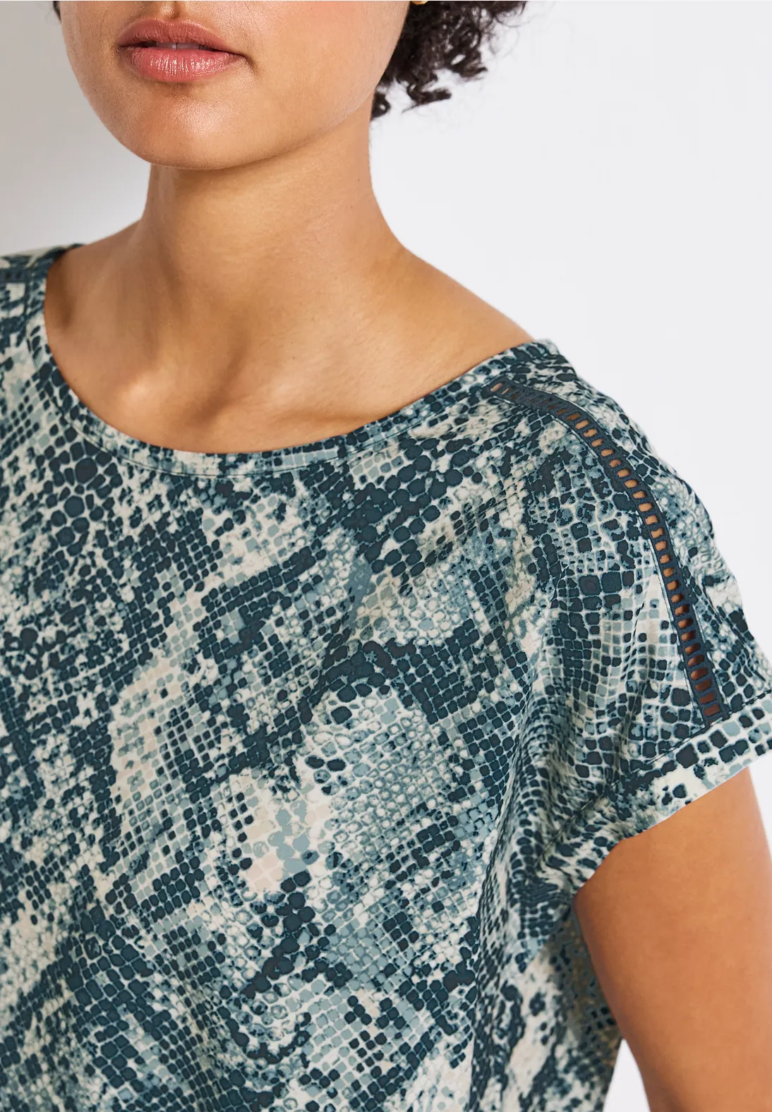 Street One Blouse with Tapedetails - Arona Blue