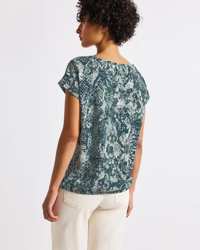 Street One Blouse with Tapedetails - Arona Blue