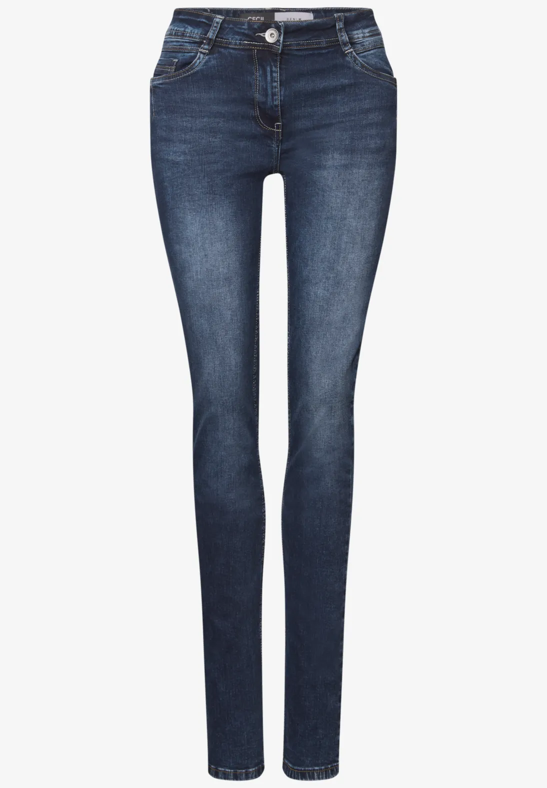 Cecil Casual Fit Jeans Scarlett - Mid Blue Wash
