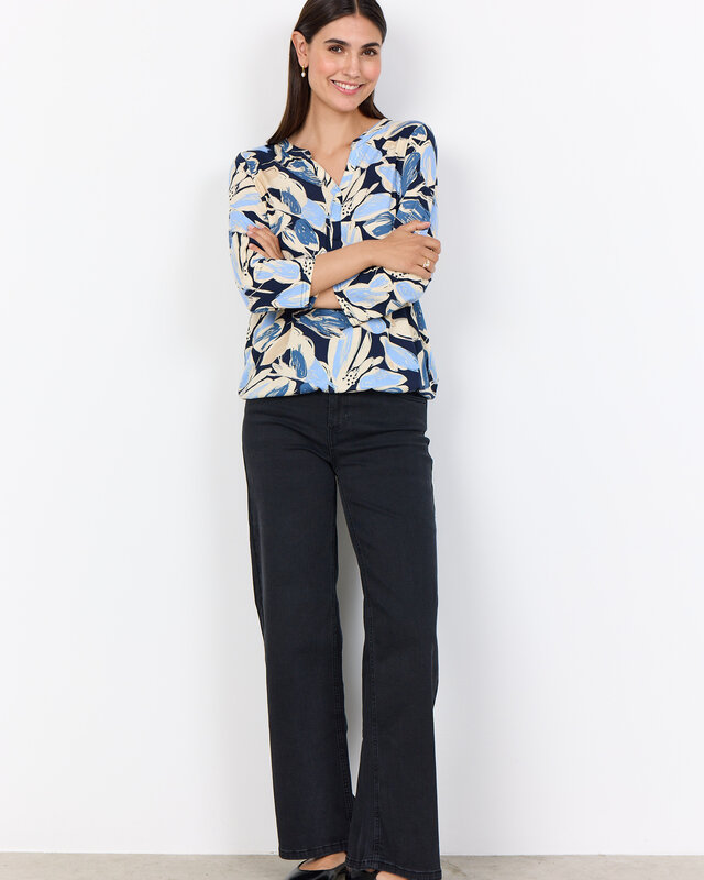 Soyaconcept Shirt Felicity AOP 512 - Hydrangea Combi