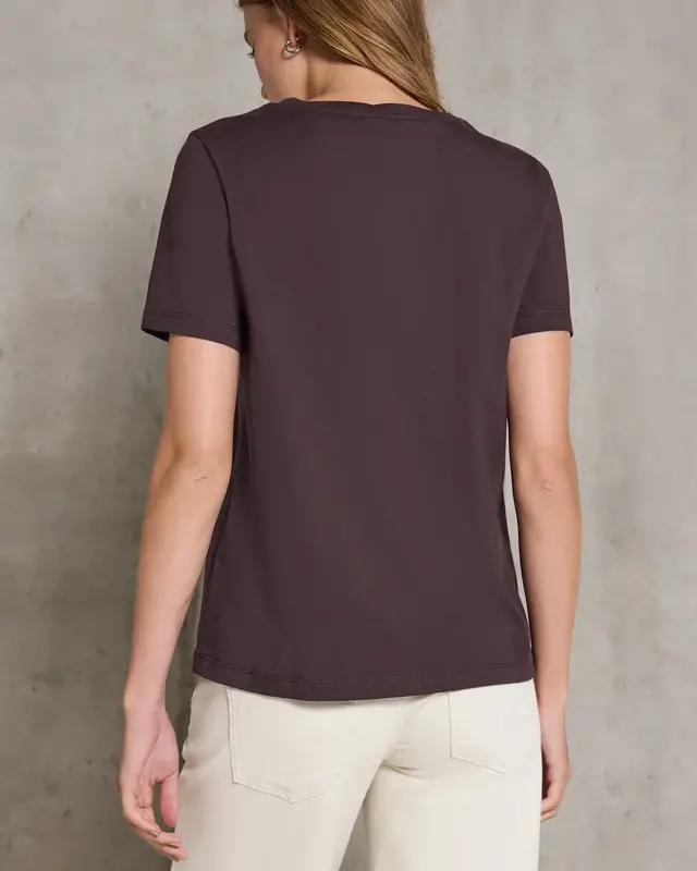 Street One Studio T-Shirt with Text - Fudge Red