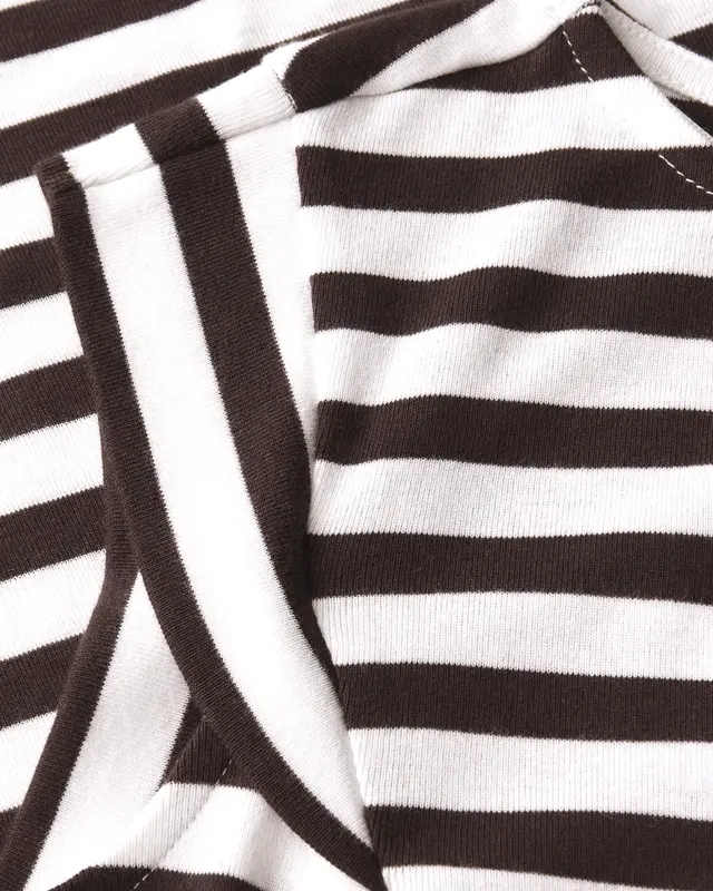 Street One Studio Gestreepte Jersey Top - Fudge Red