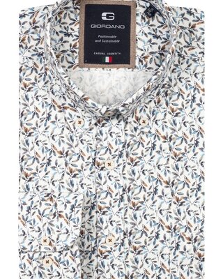 Giordano Hemd Leaf Brushed Twill - Navy