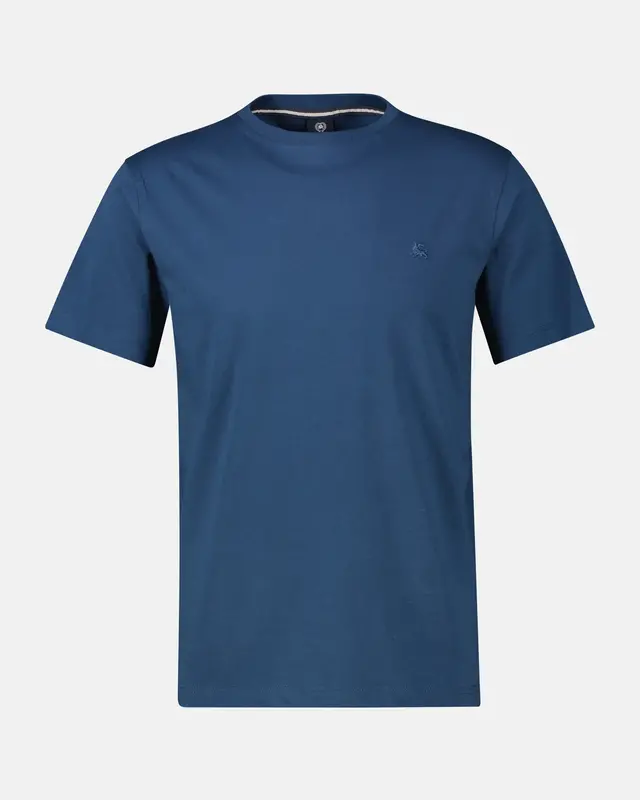 Lerros Basic T-Shirt met Ronde Hals - Storm Blue