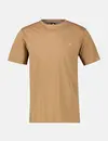 Lerros Basic T-Shirt met Ronde Hals - Light Coffee