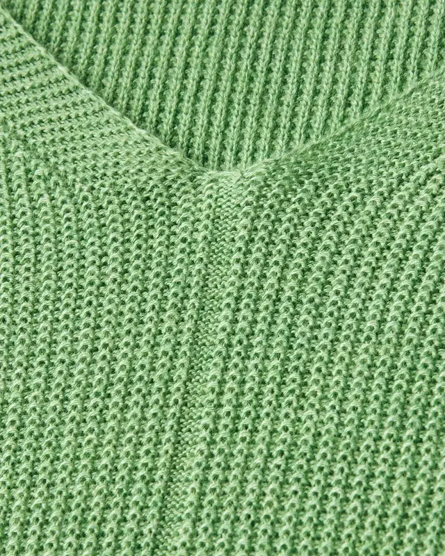 Cecil V-Neck Strickpullover - Fennel Green Melange