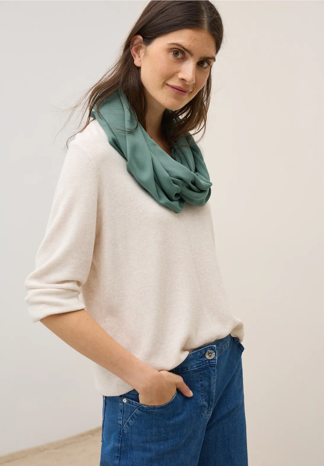 Cecil Loopschal in Unifarbe - Jewel Green