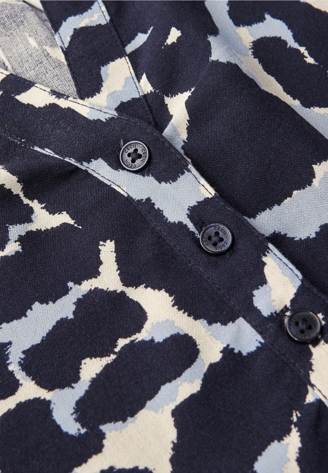 Cecil Gemusterte Tunika - Urban Dark Blue