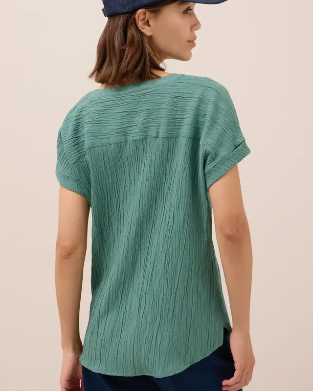 Cecil Structured Blouse - Jewel Green