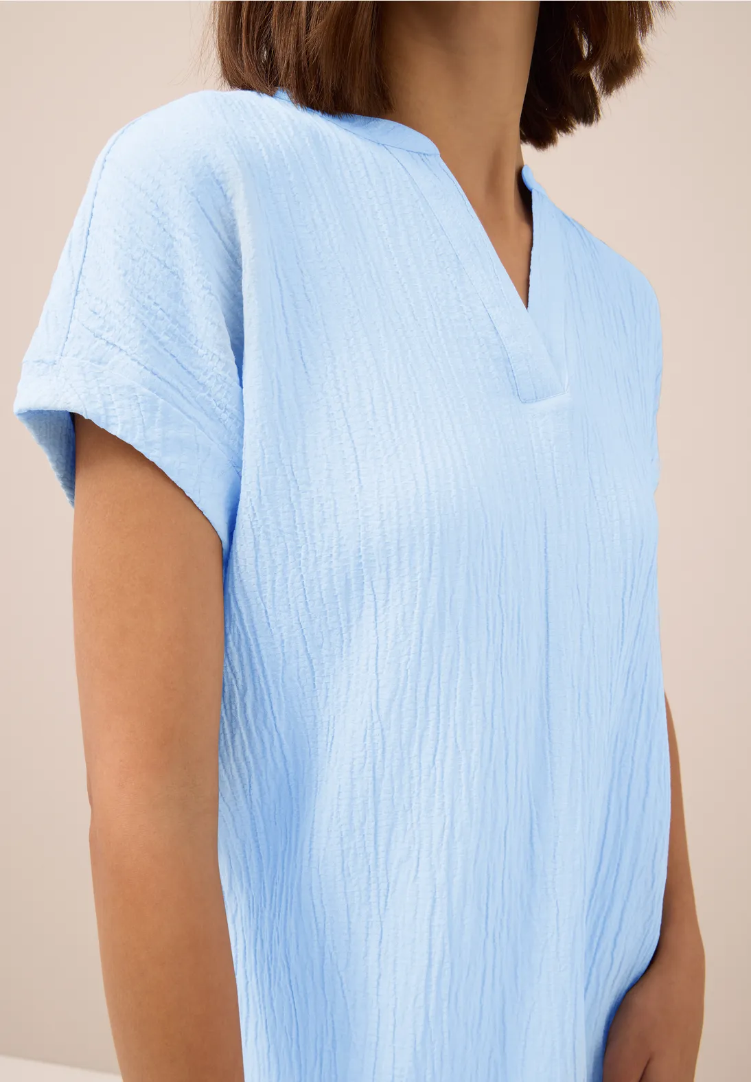 Cecil Strukturbluse - Light Sky Blue