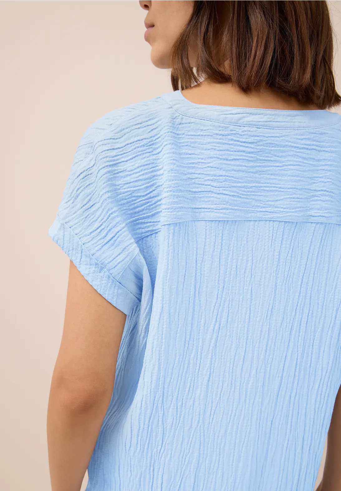 Cecil Strukturbluse - Light Sky Blue