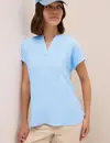 Cecil Gestructureerde Blouse - Light Sky Blue