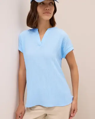 Cecil Gestructureerde Blouse - Light Sky Blue
