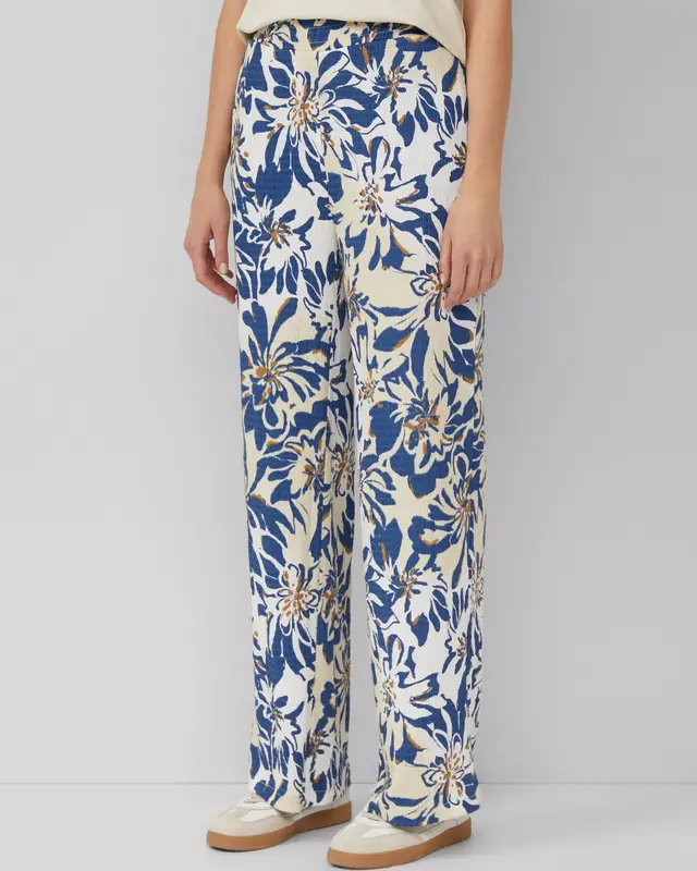 S. Oliver Print Pants - Crème
