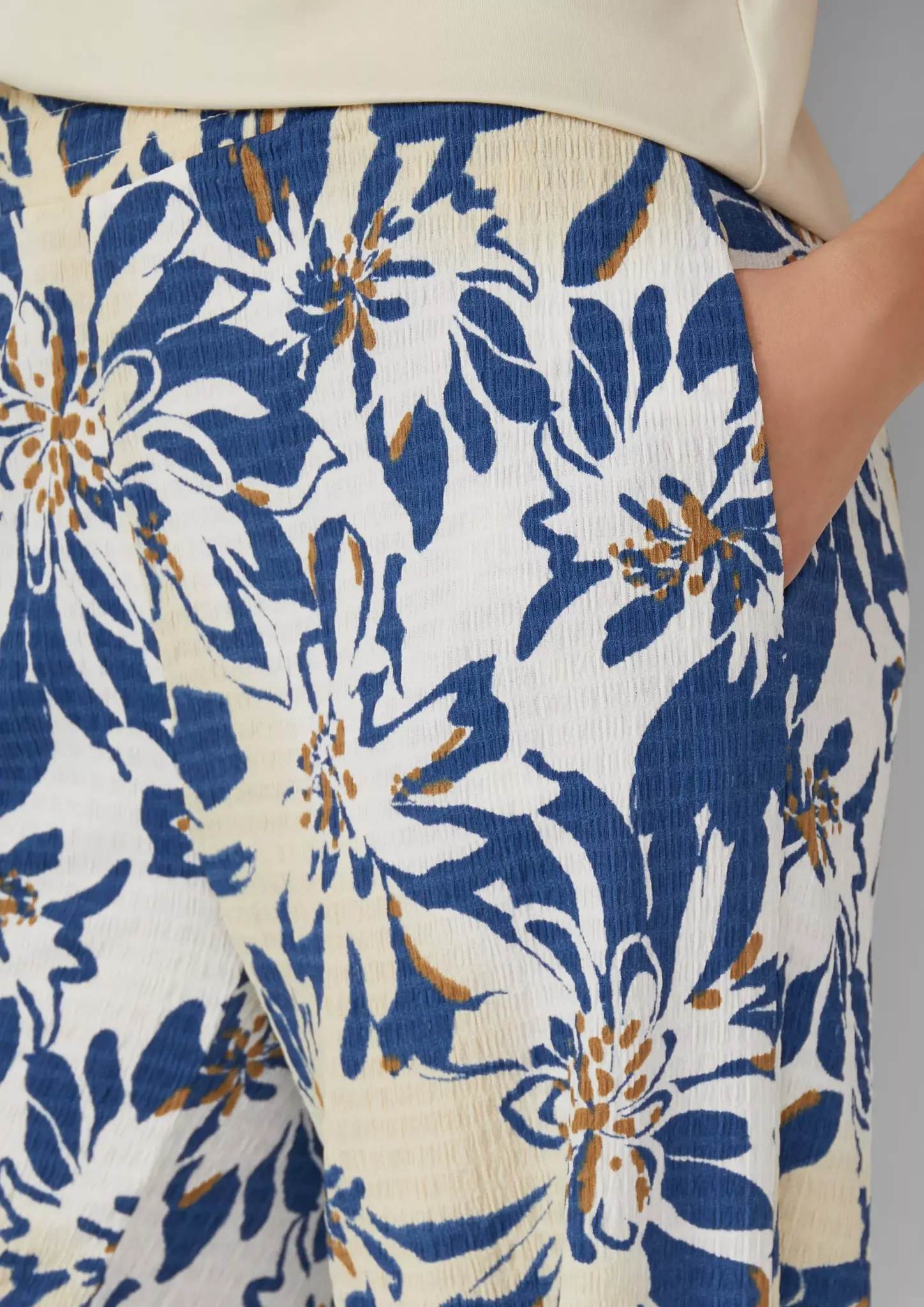 S. Oliver Print Hose - Crème